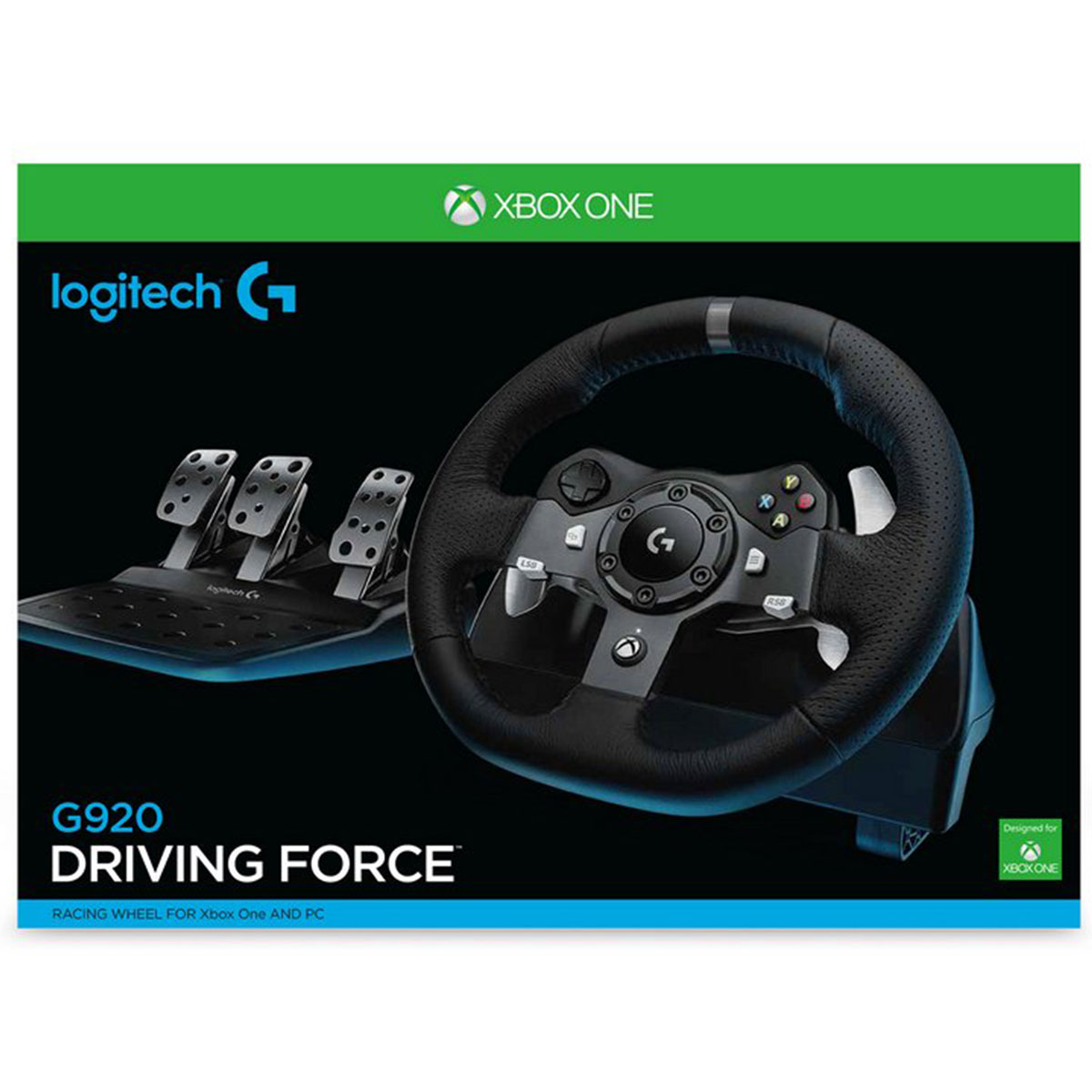 Logitech G G920 Driving Force Racing Wheel and Floor Pedals, Real